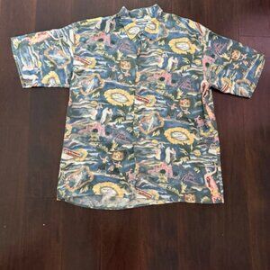 The Royal Hawaiian Hotel Waikiki Beach Hawaii Shirt VTG 100% slik XXL